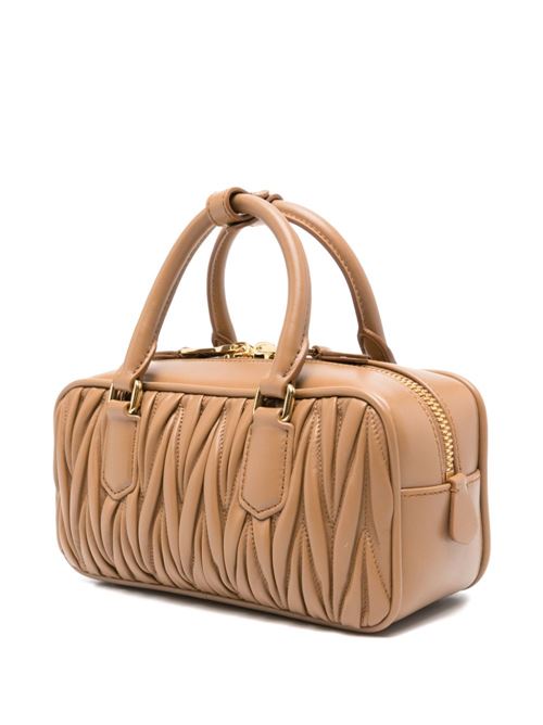 Caramel brown matelassé bag MIU MIU | 5BB142V-OONAN88F098L